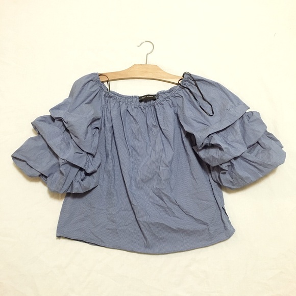Zara Ruffle Sleeve Blouse - Picture 1 of 2
